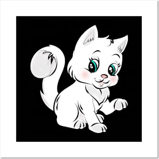 lovely cat pretty design beautifull, sweet for cat lovers Posters and Art